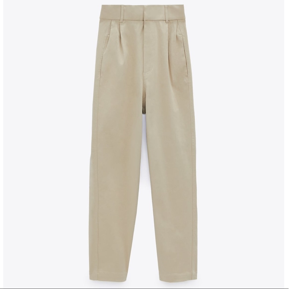 NWT ZARA PLEATED TAPERED PANTS , Bloggers Fav - Picture 3 of 8